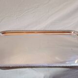 Grand Plateau de service de forme en métal plaqué argent, mouluré et ciselé