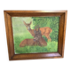 Animal painting deer doe oil on panel