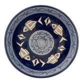 Plat en céramique bleu