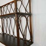 Rattan wall shelf
