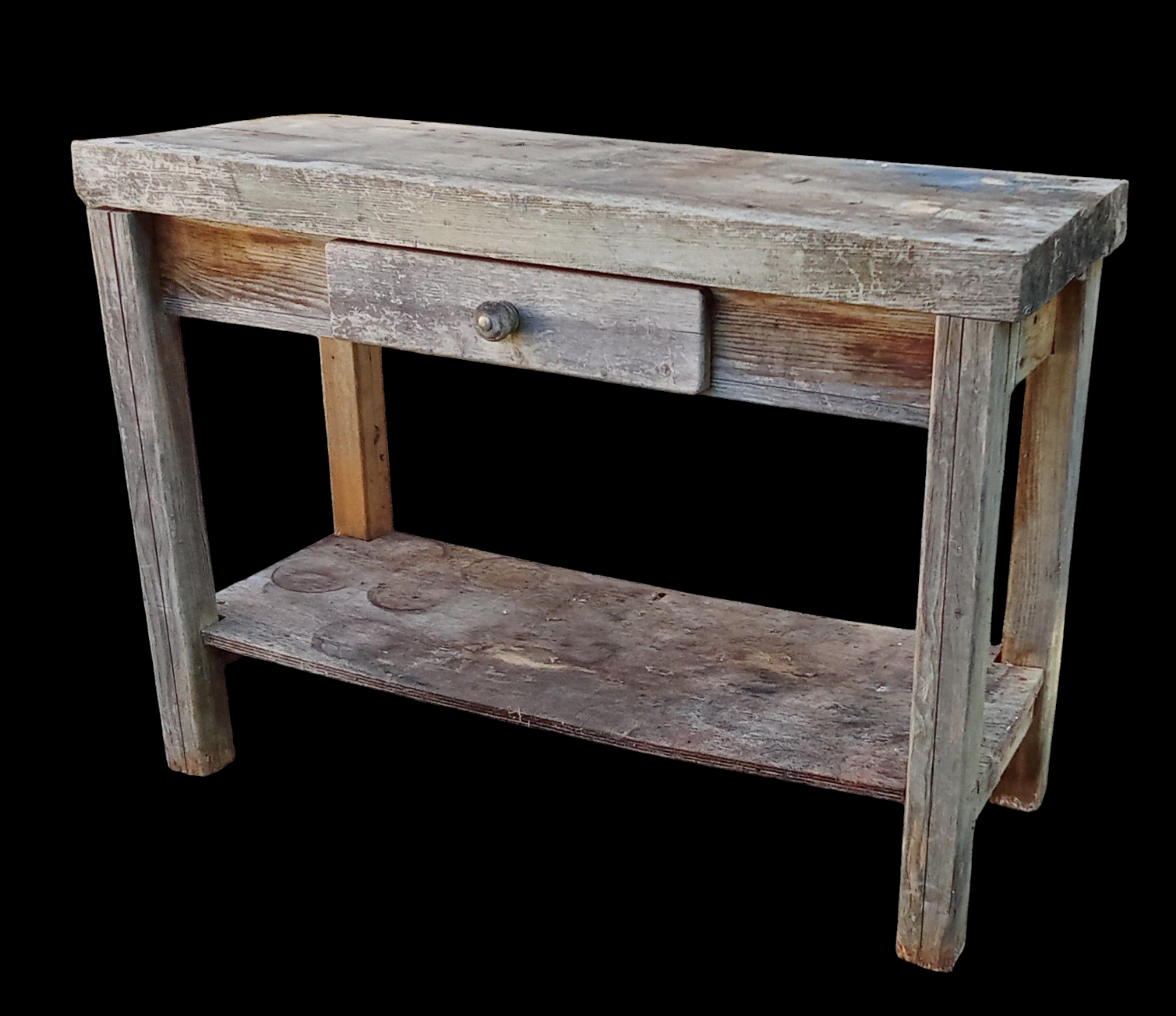 Old workshop workbench, trade furniture