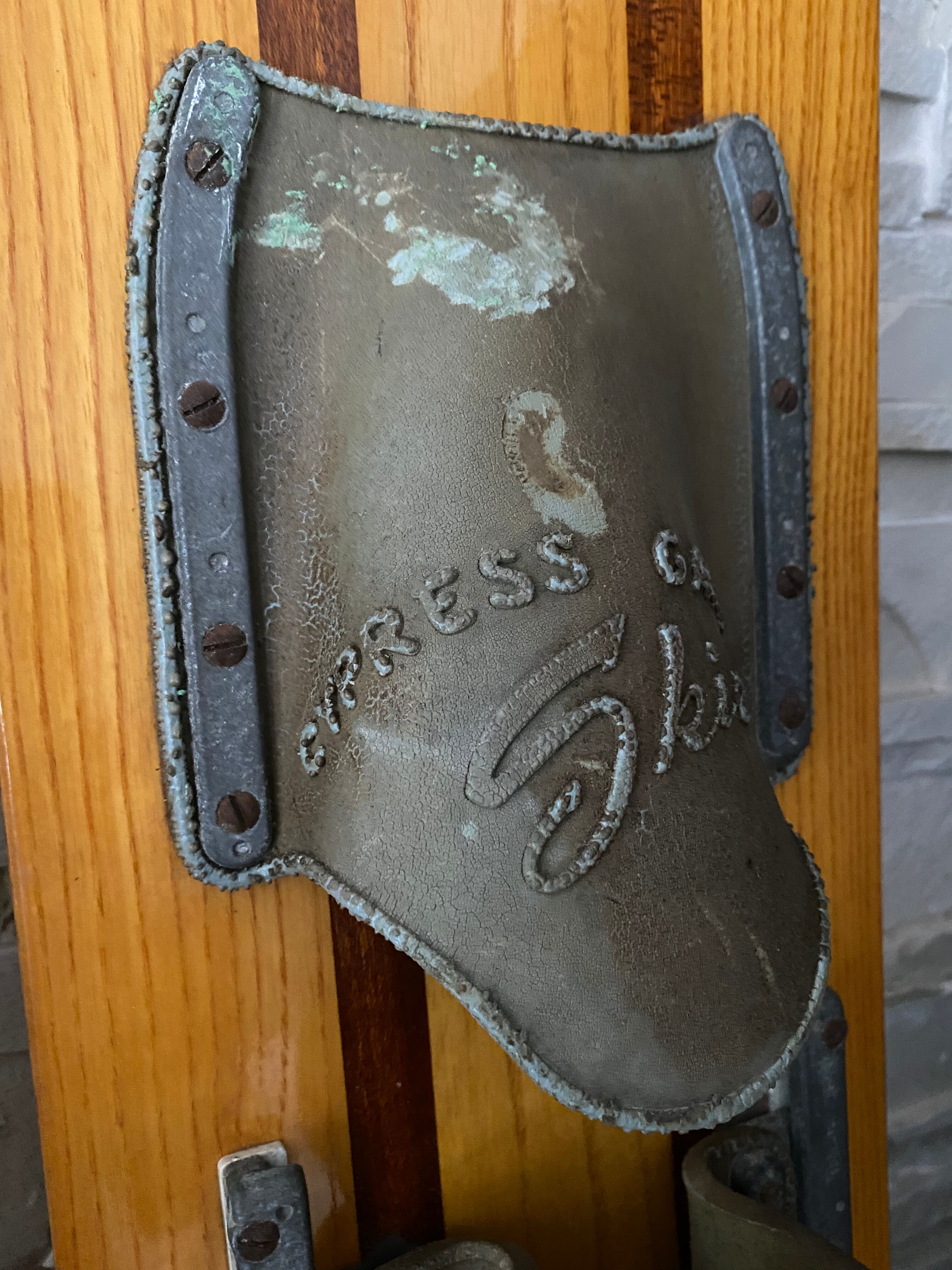 Wooden water ski pair