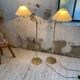 Pair of SCE floor lamps articulated brass 70s