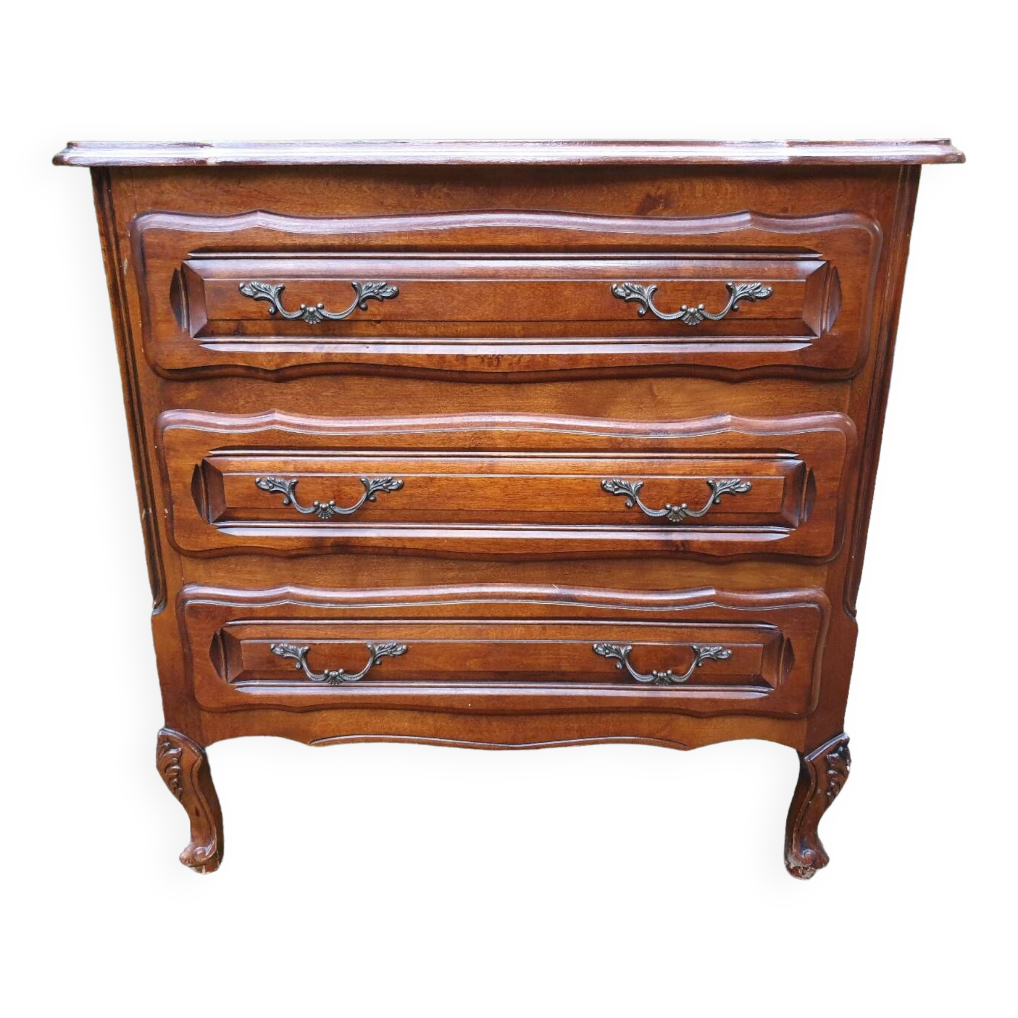 Commode Louis XV en merisier massif