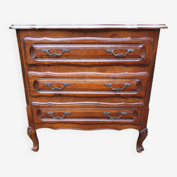 Louis XV chest of drawers in solid cherry wood