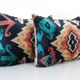 Set of 2 vintage ikat cushion covers 61x41 cm