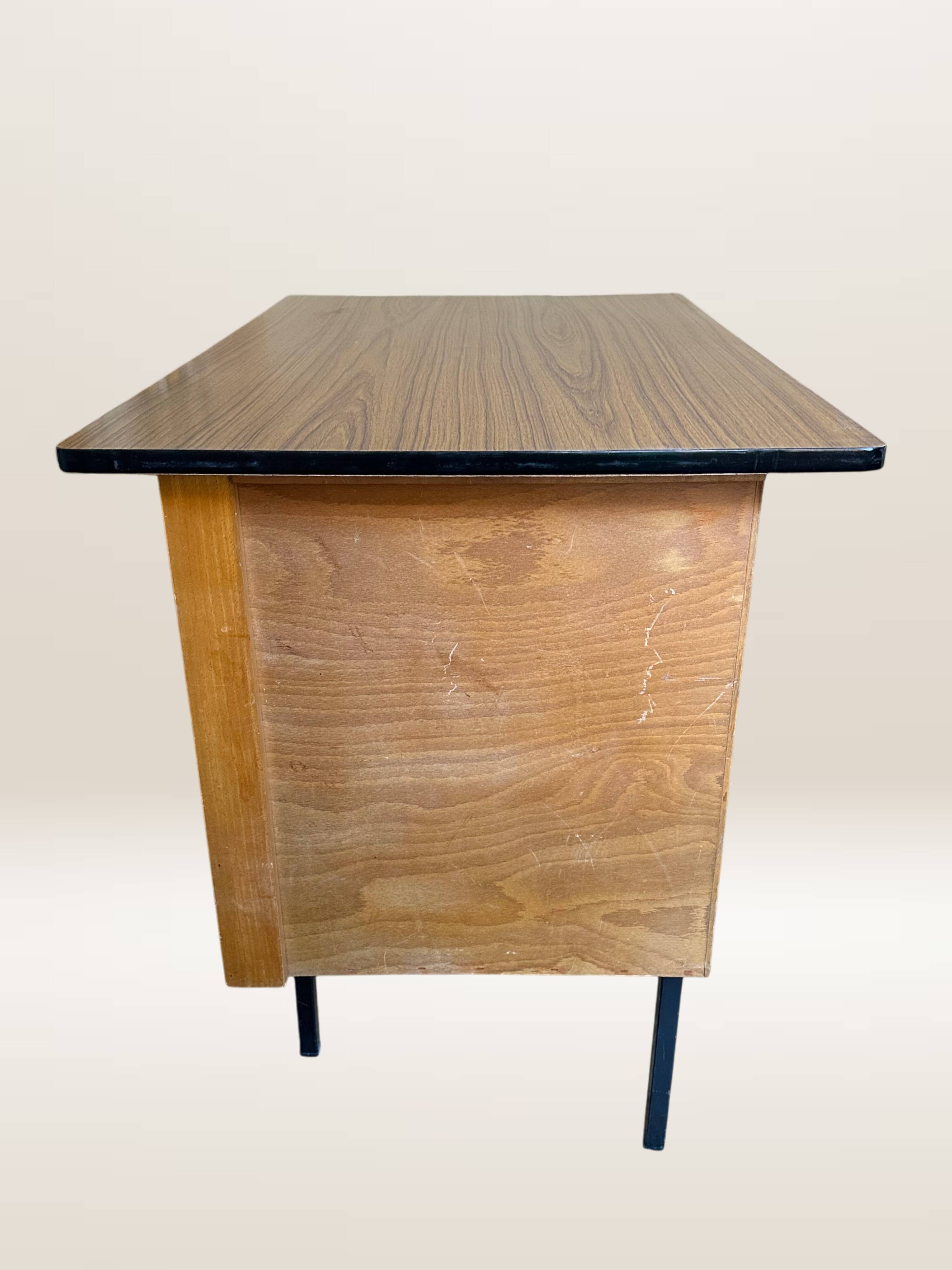 Metal and formica desk