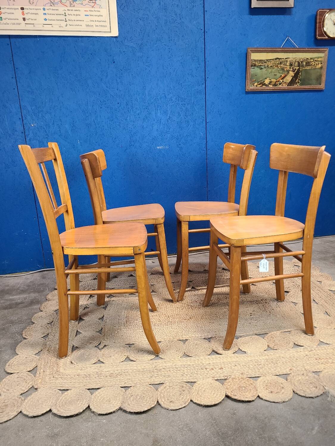 4 vintage luterma bistro chairs