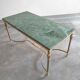 Gold and green marble coffee table