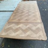 Louis XV extendable dining table, 20th century, renovated in solid oak, 245cm