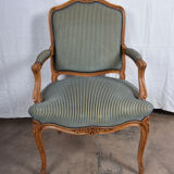 Louis XV style armchair striped velvet