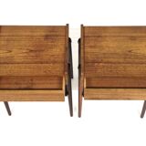 Set of 2 teak bedside tables, Sweden, 1960