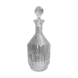 Carved crystal decanter signed baccarat
