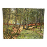 Forest landscape signed