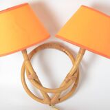 Applique en rotin double