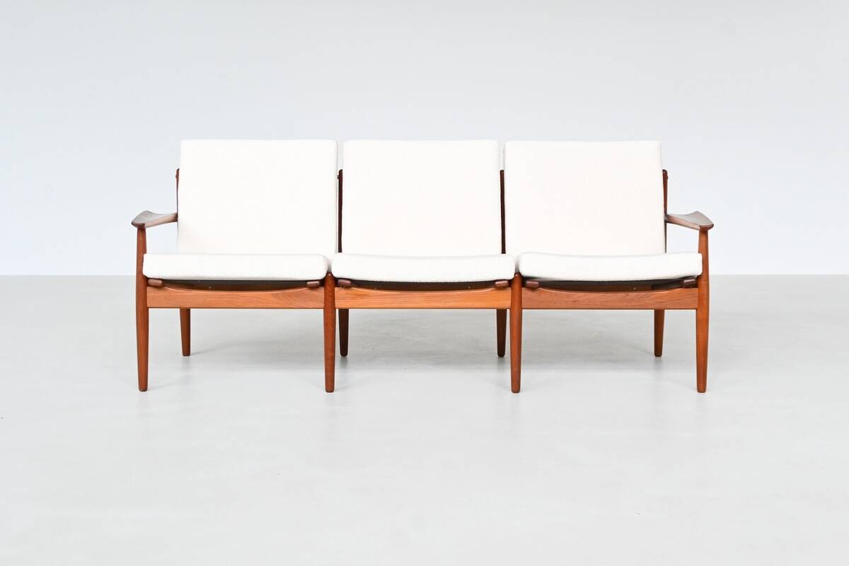 Svend Age Eriksen three-seat sofa in teak Glostrup Denmark 1960