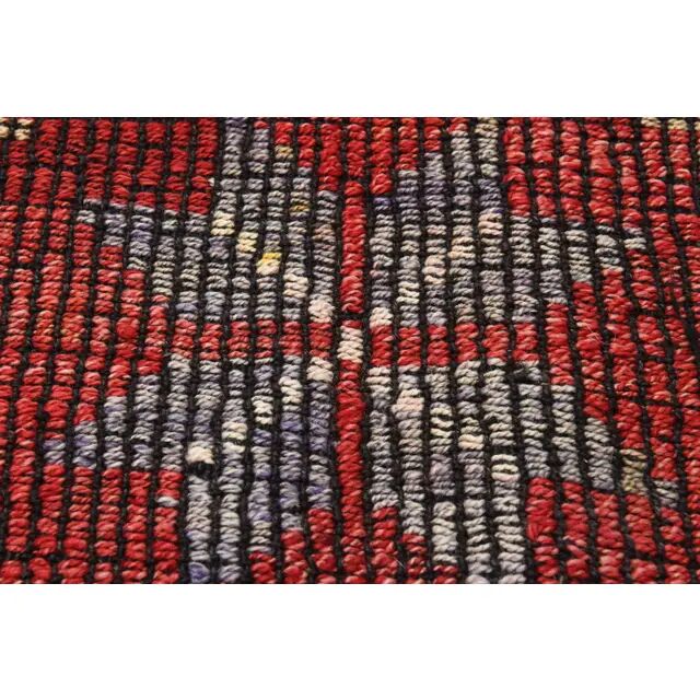 1970s Vintage Turkish Hand-Knotted Wool Cotton Red Area Rug 188x277