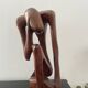 Sculpture en bois le Penseur