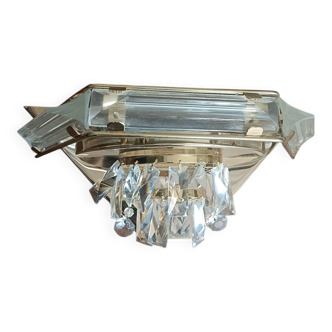 Vintage crystal wall sconce