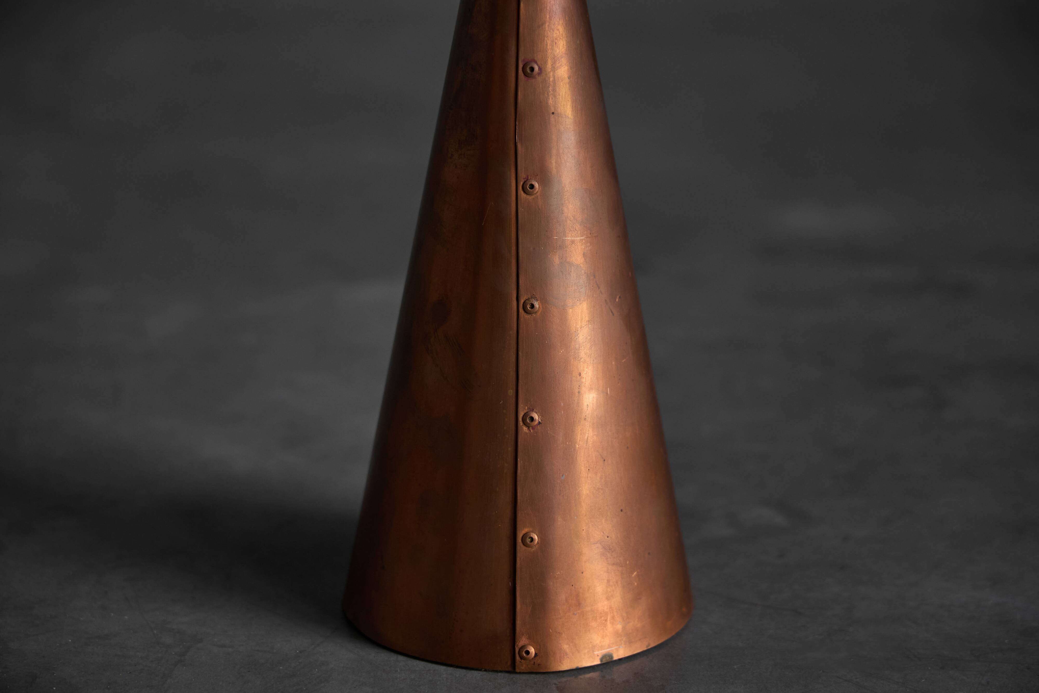 Conical Copper Side Table, France, 1970s
