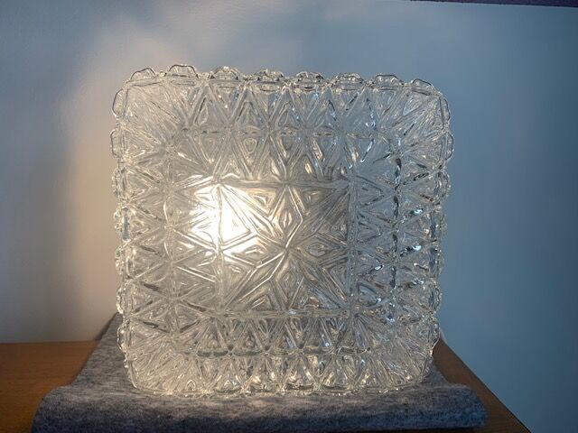 Chisled glass ceiling light