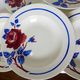6 vintage soup plates from K&G Luneville, Chantal model