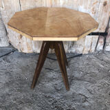 Vintage octagonal wood table