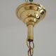 Mid-century brass, glass, and crystal chandelier with 4 lights 5099