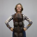 Sculpture in Carved Wood “Totem” by Mario Orsogna, 1977