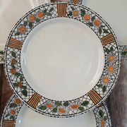 4 antique flat plates "Élisabeth"