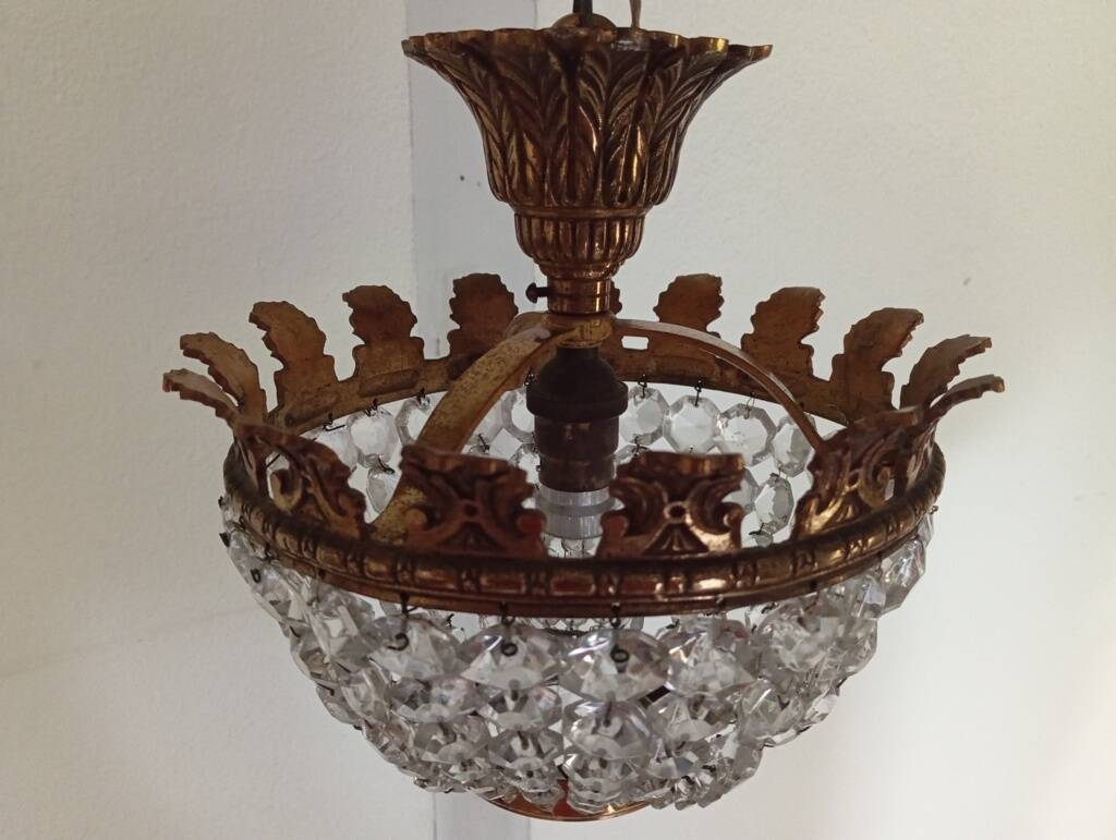 1960s crystal chandelier