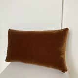 Plain cushion brown chocolate golden reflections