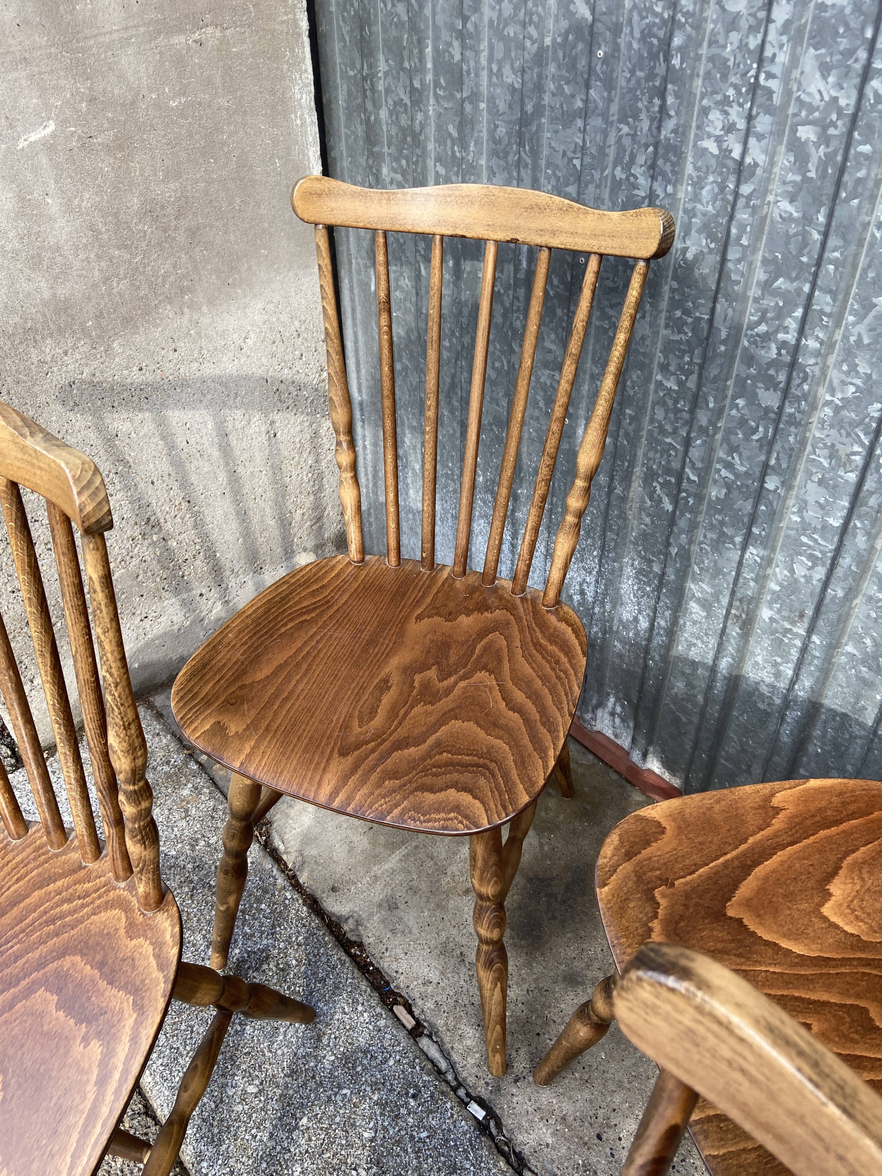 Set of 4 chairs vintage bistro Baumann tacoma 1960s