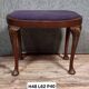 English piano stool in Louis XV style made of mahogany in a bean shape.