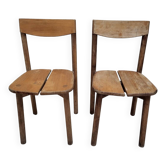 Paire de chaises grain de café