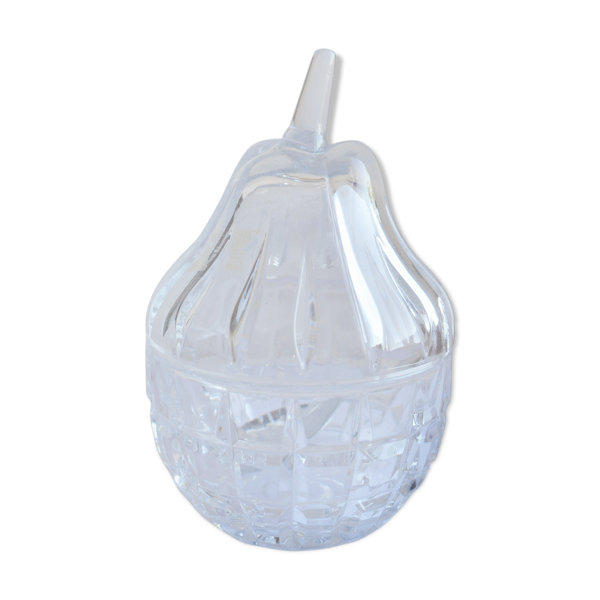 Sucrier en cristal vintage forme poire