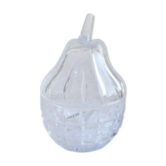 Sucrier en cristal vintage forme poire