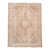 Pale Red & Teal Green Persian Heriz Rug, 288x382Cm
