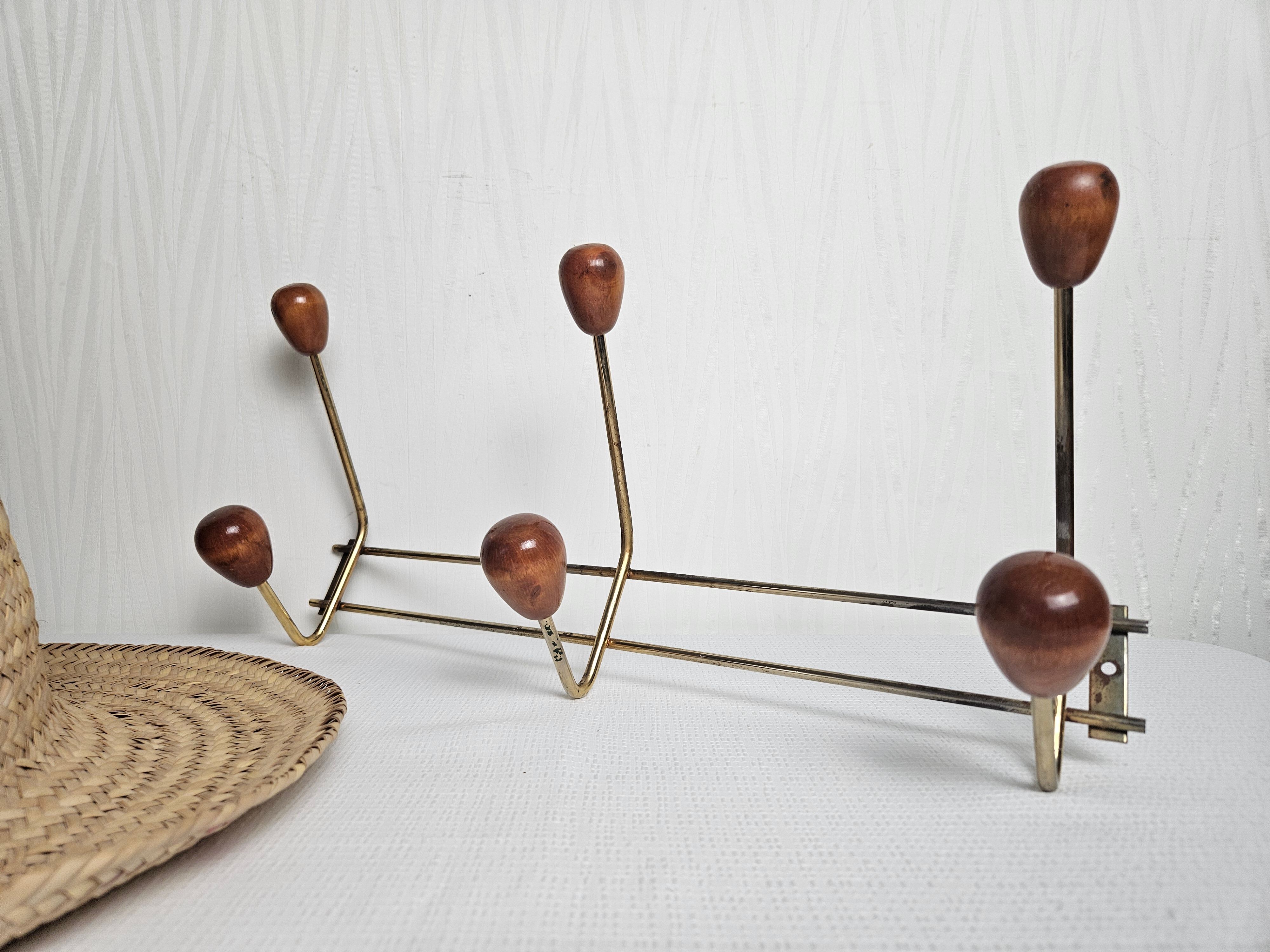 Vintage wall coat rack