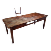 Table de ferme dite "de couvent" en bois fruitier (cerisier ou merisier)