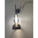 Set of Two Contemporary Smoked in Black Nickel Wall Sconces
