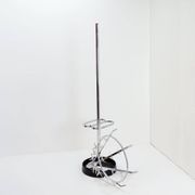 Vintage chrome coat rack with umbrella stand