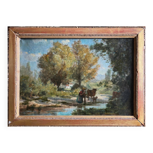 Tableau hst xix° paysage