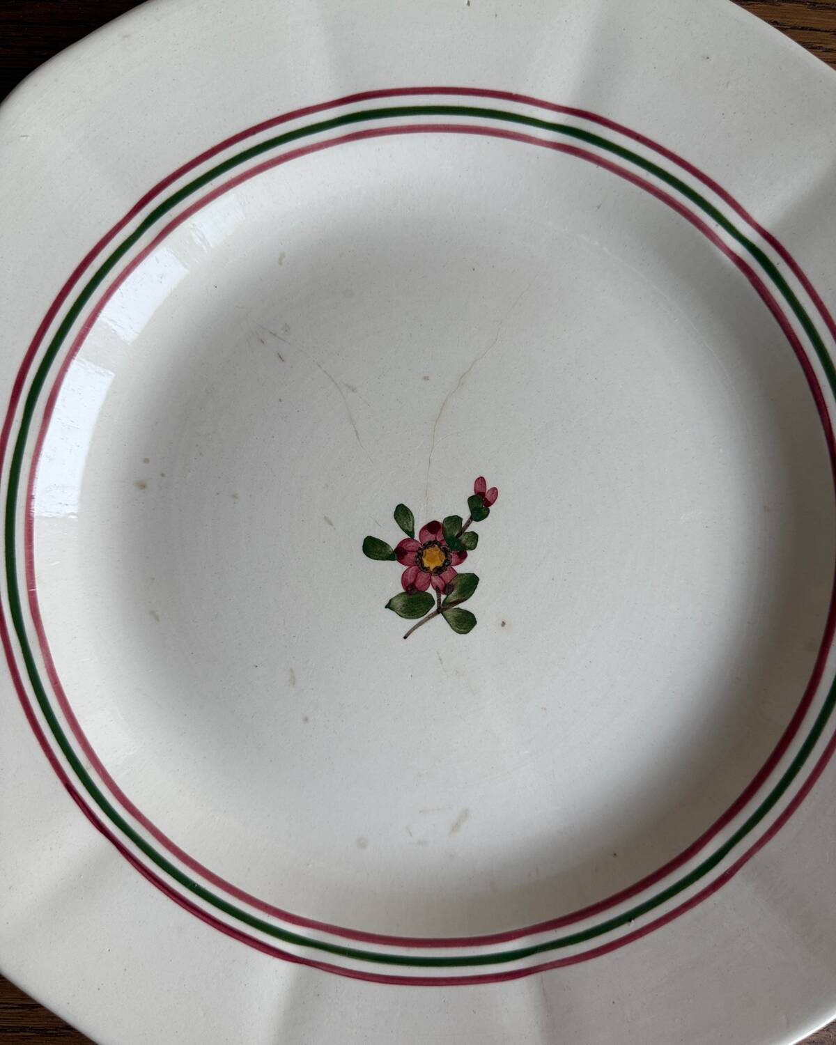 Large round dish Sarreguemines Armelle