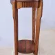 Art Deco wood stand French planter with stone plaque
