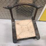 Set of table and 3 small African chairs