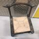 Table and 3 small African chairs set