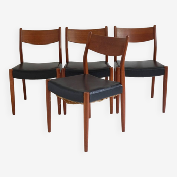 Série de 4 chaises en teck