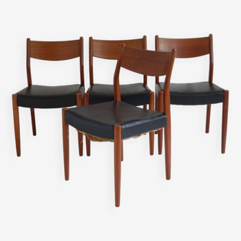 Set of 4 teak chairs