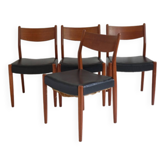 Set of 4 teak chairs